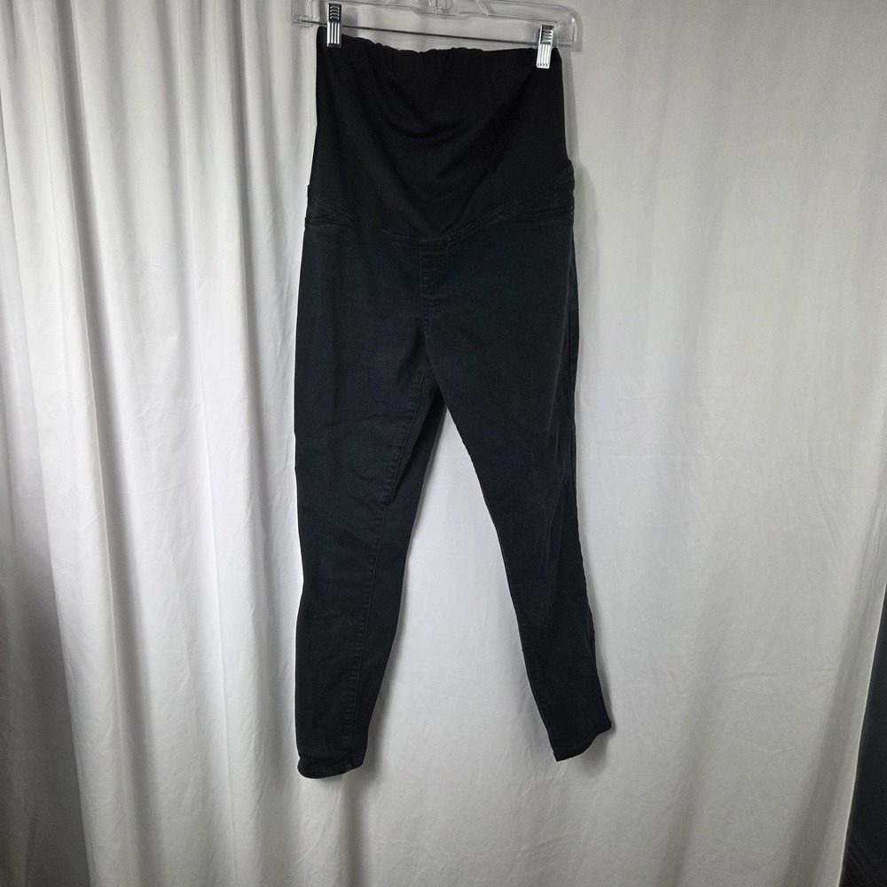 Isabel Maternity Jeans Womens 6 Black Dark Wash High Rise Skinny Stretch Denim